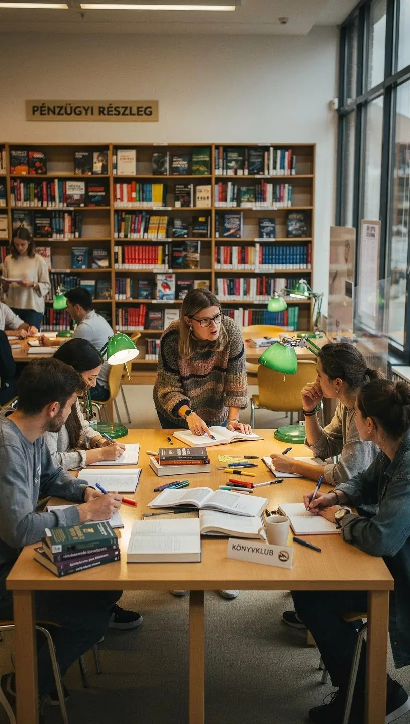 Könyvespolc tele pénzügyi könyvekkel, amelyek segítik a pénzgazdálkodást.